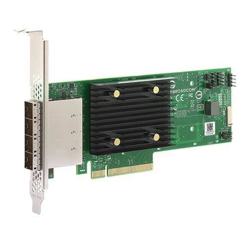 HBA BROADCOM 05-50075-00 4 Mini-SAS SFF8644 SAS/SATA/NVMe 12Gb/s new 3 years