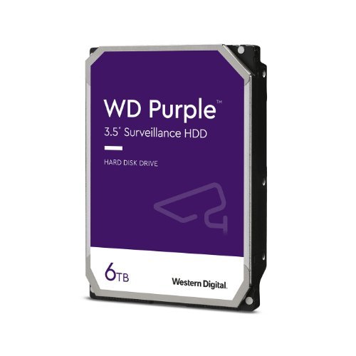 Hard Disk Drive Western Digital PURPLE 3.5'' HDD 6TB 5640RPM SATA 6Gb/s 128MB | WD62PURZ