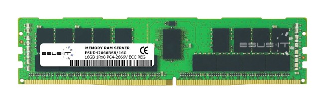 Memory RAM 1x 16GB ESUS IT ECC REGISTERED DDR4 1Rx8 2666MHZ PC4-21300 RDIMM | ESUD42666RS8/16G