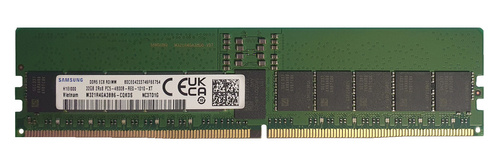 Memory RAM 1x 32 GB Samsung ECC REGISTERED DDR5 2Rx8 4800MHz PC5-38400 RDIMM | M321R4GA3BB6-CQK