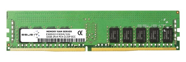 Memory RAM 1x 32GB ESUS IT ECC UNBUFFERED DDR4 2Rx4 2133MHz PC4-17000 UDIMM | ESUD42133ED4/32G