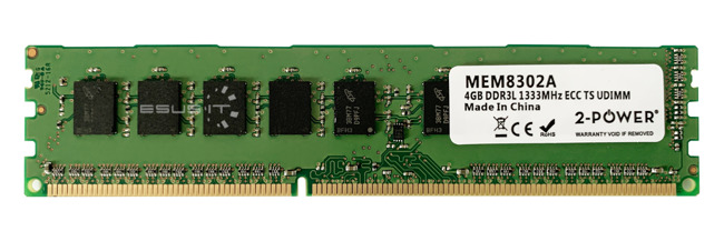 Memory RAM 1x 4GB 2-POWER ECC UNBUFFERED DDR3 2Rx8 1333MHz PC3-10600 UDIMM | MEM8302A