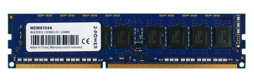 Memory RAM 1x 8GB 2-POWER ECC UNBUFFERED DDR3 2Rx8 1333MHz PC3-10600 UDIMM | MEM8304A