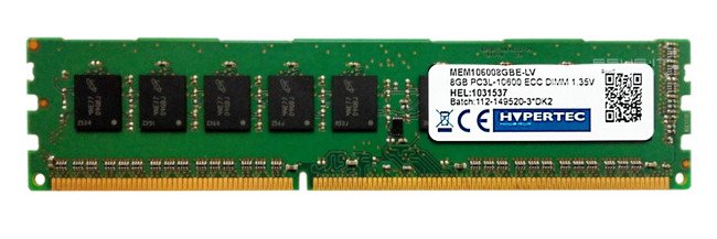 Memory RAM 1x 8GB HYPERTEC ECC UNBUFFERED DDR3  1333MHz PC3-10600 UDIMM | MEM106008GBE-LV