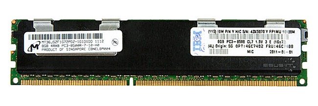 Memory RAM 1x 8GB IBM ThinkServer & System X DDR3 1066MHz ECC REGISTERED DIMM | 46C7488 