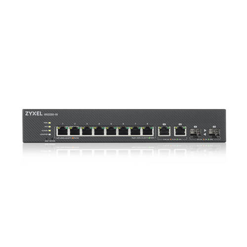 Switch Zyxel GS2220-10-EU0101F 8x 1Gb 2x RJ-45/SFP combo ports