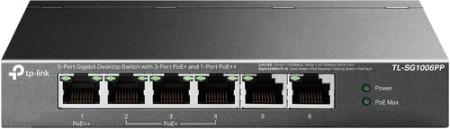 Switch TP-LINK TL-SG1006PP 6x 1Gb 64 W PoE+ / PoE++