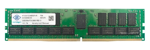 Memory RAM 1x 32GB Nanya ECC REGISTERED DDR4 2Rx4 2666MHZ PC4-21300 RDIMM | NT32GA72D4NBX3P-HR