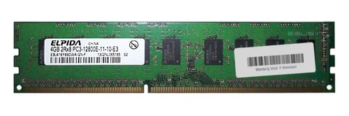 Memory RAM 1x 4GB ELPIDA ECC UNBUFFERED DDR3  1600MHz PC3-12800 UDIMM | EBJ41EF8BDWA-GN-F